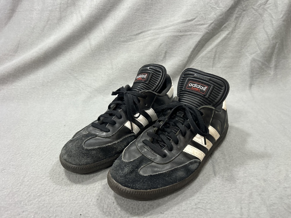 Adidas Samba Shoes Mens Size 10.5 Black Leather Indoor Soccer Sneaker Classic